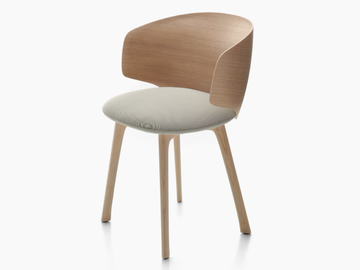 UNIVERSAL COLLECTION - Wooden chair with integrated cushion by MDF Italia - view 2